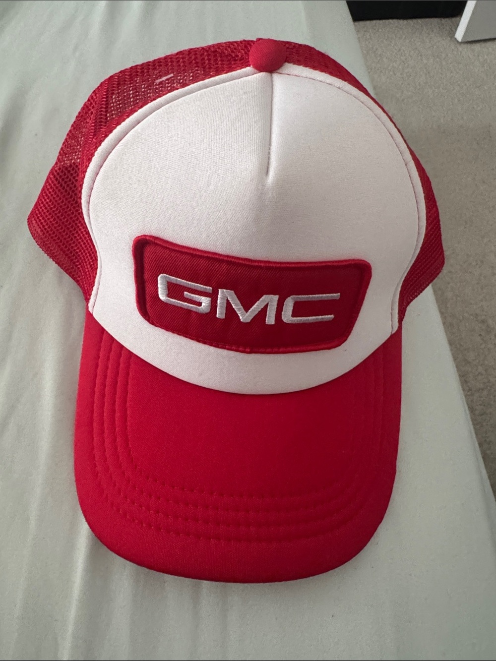 Vintage GMC Red & White Trucker Hat